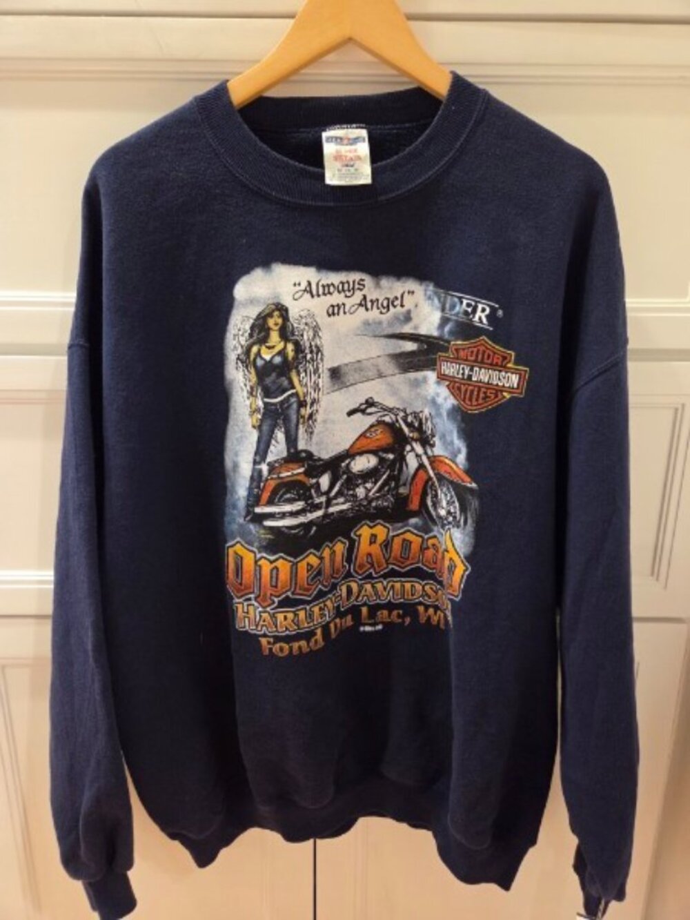 Men's Harley Davidson Black "Open Road" Crewneck Sweater (XL)